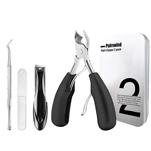 Thick Toenail Clippers Large Nail Clippers for PodiatristIngrownThickProfessionalMenSeniors Toenail and Nail Surgical Grade Stainless Steel Toenail Trimmer Nipper Black