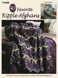 Leisure Arts 40 Favorite Ripple Afghans Book