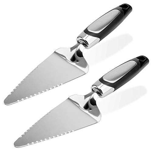 2PCS Flatware Pie Server Stainless Steel Cake Cutter PizzaTartDessert Slicer