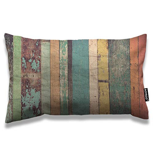 AOYEGO Wood Throw Pillow Cover 12x20 Inch Striped Vintage Plank Wooden Stripes Wall Rectangle Pillow Cases Home Decorative Cotton Linen Cushion Cover for Bed Sofa AOYEGO Wood Throw Pillow Cover 12x20 Inch Striped Vintage Plank Wooden Stripes Wall Rectangle Pillow Cases Home Decorative Cotton Linen Cushion Cover for Bed Sofa