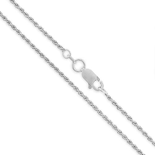 Authentic Solid Sterling Silver Rope DiamondCut Braided Twist Link 925 ITProLux Necklace Chains 15MM  55MM 16  30 Made In Italy Men  Women Next Level Jewelry 15MM22