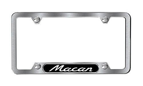 Porsche Macan Brushed Stainless Steel License Plate Frame