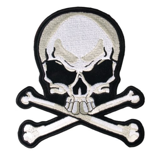 Hot Leathers Skull  Bones Classic Patch 3 Width x 3 Height
