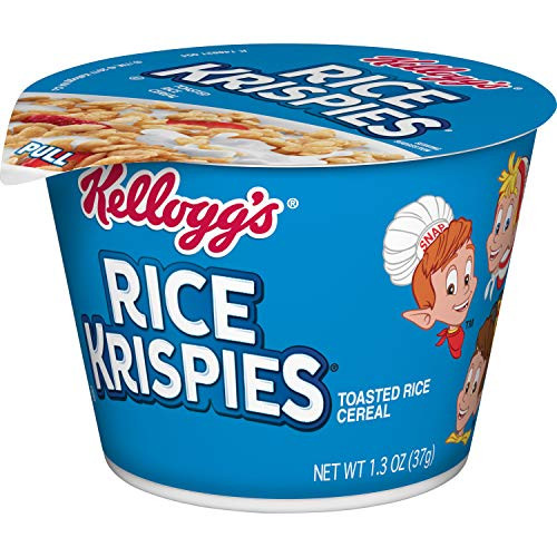 Kelloggs Rice Krispies Breakfast Cereal in a Cup FatFree Bulk Size 12 Count Pack of 12 13 oz Cups