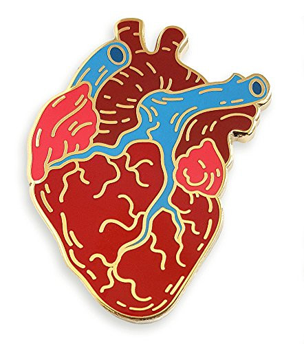 Pinsanity Anatomical Heart Enamel Lapel Pin