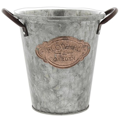 Lucky Winner Flowers & Garden Galvanized Metal Bucket Planter (6")
