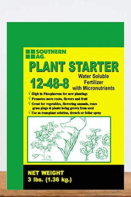 Southern Ag Plant Starter Soluble Fertilizer 12-48-8 in 3 Pound Bags