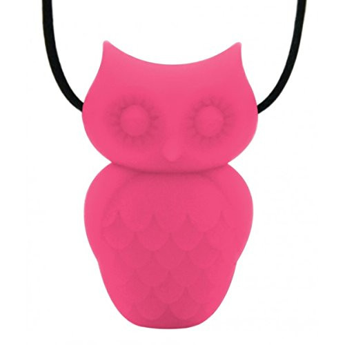 Owl Pendant - Silicone Necklace (Teething/Nursing) (Bubble Gum)