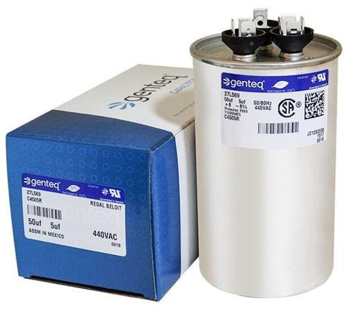 97F985050  5 uf MFD 440 Volt VAC  GE Round Dual Run Capacitor Upgrade