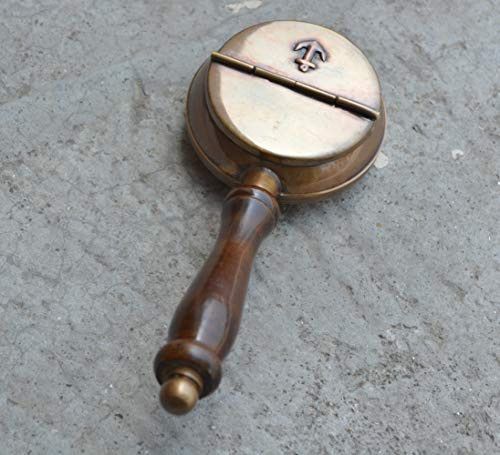 Nautical Brass Antique Solid Wood Handle Ashtray Design Ashtray  3 inch