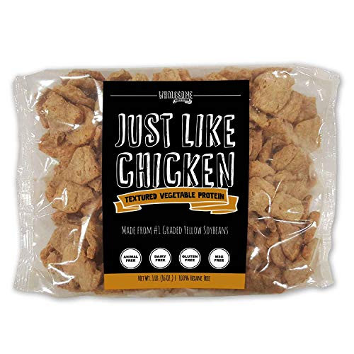 Textured Vegetable Protein TVP Vegan Meat Substitute 100 Hexane Free Made with 1 Graded Yellow Soybeans 100 Vegan Made in USA Imitation Chicken Gluten Free Just Like Chicken Unflavored