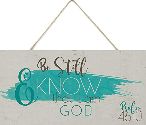 MRC Wood Products Be Still and Know That I am God Wooden Plank Sign 5x10