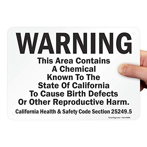 California Prop 65 Sign By SmartSign  7 x 10 Aluminum