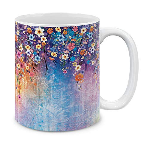 MUGBREW Watercolor Flower Ceramic Coffee Mug Tea Cup 11 OZ MUGBREW Watercolor Flower Ceramic Coffee Mug Tea Cup 11 OZ