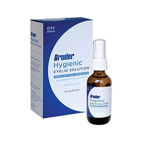 Bruder Hygienic Eyelid Solution  002 Pure Hypochlorous Acid Spray Formula Helps Cleanse and Soothe Eyelids and Eyelashes 1 fl oz 30mL