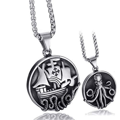 Elfasio Viking Pendant Necklace for Men 