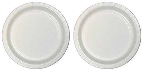 75-Count Value Pack Paper Dinner Plates, White (2 pack)