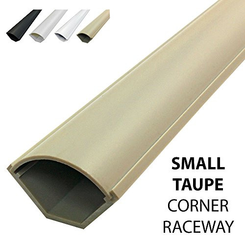 Electriduct Small Corner Duct Cable Raceway 1075 Series  5 Feet  Taupe