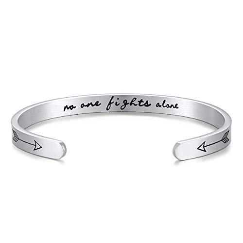 OSIANA Inspirational Cuff Bracelets for Women Keep Going Stainless Steel Engraved Personalized Mantra Quote Cuff Bangle Encouragement Jewelry Gift for Teen Girls with Hidden Message
