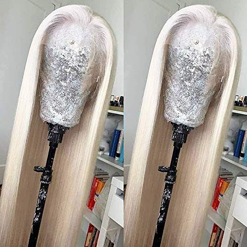 Missyvan White Hair Color Lace Front Wig Long Straight Hair Wigs Platinum Blonde Heat Resistant Fiber Hair Synthetic Lace Front Wigs for Fashion Women Missyvan White Hair Color Lace Front Wig Long Straight Hair Wigs Platinum Blonde Heat Resistant Fiber Hair Synthetic Lace Front Wigs for Fashion Women