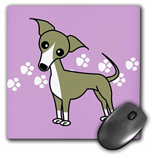 3dRose LLC 8 x 8 x 0.25 Inches Cute Italian Greyhound Fawn Tan Purple Pawprint Background Mouse Pad (mp_12096_1) 3dRose LLC 8 x 8 x 0.25 Inches Cute Italian Greyhound Fawn Tan Purple Pawprint Background Mouse Pad (mp_12096_1)