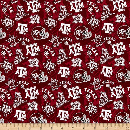 Sykel Enterprises NCAA Texas AM 1178 Tone on Tone MaroonWhite Fabric by the Yard Sykel Enterprises NCAA Texas AM 1178 Tone on Tone MaroonWhite Fabric by the Yard