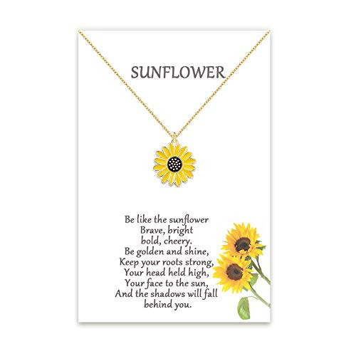 Tarsus Sunflower Daisy Necklace Girasol You are My Sunshine Hypoallergenic Stainless Steel Boho Jewelry Gifts for Bestfriend Women Teen Little Girls Daughter Tarsus Sunflower Daisy Necklace Girasol You are My Sunshine Hypoallergenic Stainless Steel Boho Jewelry Gifts for Bestfriend Women Teen Little Girls Daughter