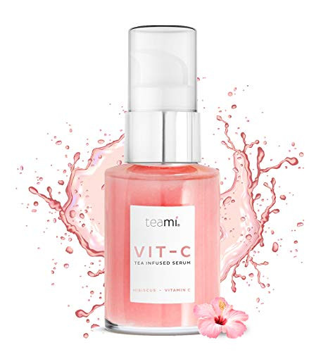Teami Topical Vitamin C Serum  1 fl oz with Hyaluronic Acid Collagen and Vitamin E Oil