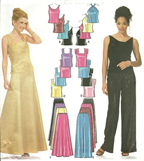 Simplicity sewing pattern 9833 evening separates: tops, skirts, pants - Size 12-18