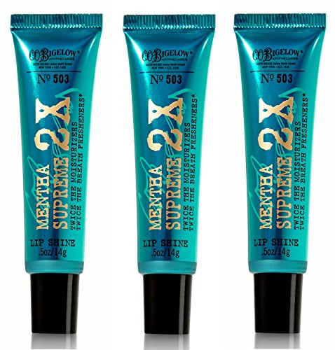 Bath  Body Works CO Bigelow Mentha Supreme 2X Lip Shine 503 3 Pack
