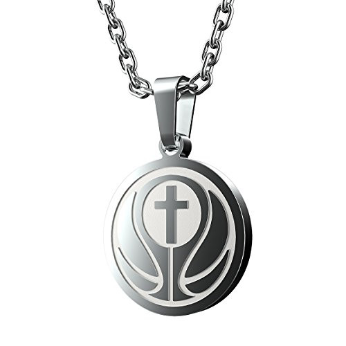 Haoflower Sports Pendant Necklace Basketball Inspirational Bible Verse Luke 137 Christian Gift for Teens Haoflower Sports Pendant Necklace Basketball Inspirational Bible Verse Luke 137 Christian Gift for Teens