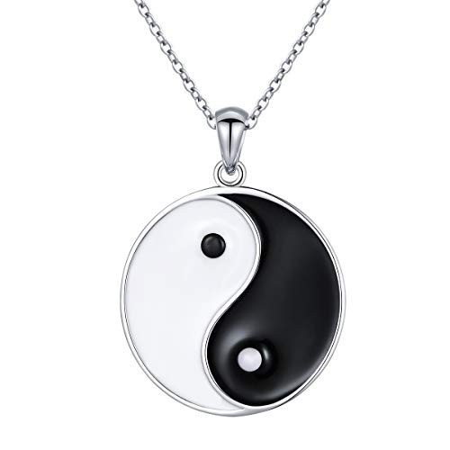 S925 Sterling Silver Yin Yang Tai Chi Pendant Necklaces for Men Women S925 Sterling Silver Yin Yang Tai Chi Pendant Necklaces for Men Women
