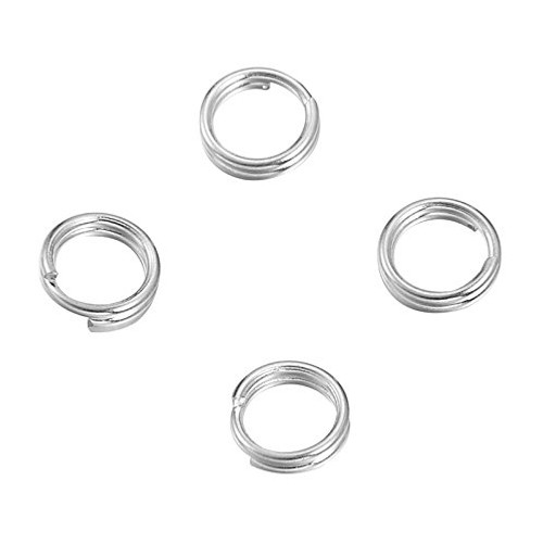 VALYRIA Sterling Silver Split Jump Ring Connector Charm Jewelry Findings20pcs 50mmx06mm VALYRIA Sterling Silver Split Jump Ring Connector Charm Jewelry Findings20pcs 50mmx06mm