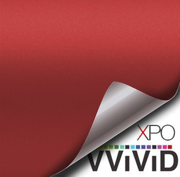 VViViD Matte Blood Red Vinyl Wrap Roll with XPO Air Release Technology 1ft x 5ft
