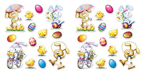 Beistle 40013 Easter Cutouts, 28 Piece, 5"-15" Multicolored