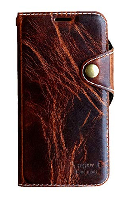 Yogurt for iPhone 11 Pro Wallet Case 58?inch Genuine Leather Cover Handmade Dark Brown