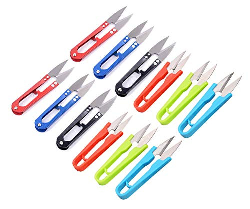 Sewing Scissors Yarn Thread Cutter Mini Small Snips Trimming Nipper for Sewing Stitch DIY 12PCS