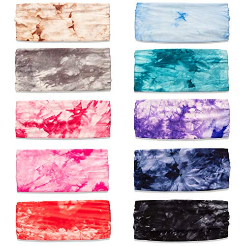 10 Pieces Tie Dye Hairbands Cotton Stretchable Headbands Wide Boho Headbands Sport Yoga Elastic Headwrap Nonslip Turban Knotted Hairband for Women Girls Hair Accessories 10 Pieces Tie Dye Hairbands Cotton Stretchable Headbands Wide Boho Headbands Sport Yoga Elastic Headwrap Nonslip Turban Knotted Hairband for Women Girls Hair Accessories