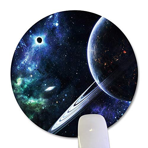 Wknoon Awesome Space Planets Round Mouse Pad Large Navy Blue Circular Mouse Pads Galaxy Custom Mat Wknoon Awesome Space Planets Round Mouse Pad Large Navy Blue Circular Mouse Pads Galaxy Custom Mat
