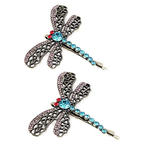 2PCS Vintage Rhinestone Hair Clips Hollow Butterfly Graphics Hairpin Side Clip Alloy Barrettes Bobby Pin Hair Accessories Women Lady 2PCS Vintage Rhinestone Hair Clips Hollow Butterfly Graphics Hairpin Side Clip Alloy Barrettes Bobby Pin Hair Accessories Women Lady