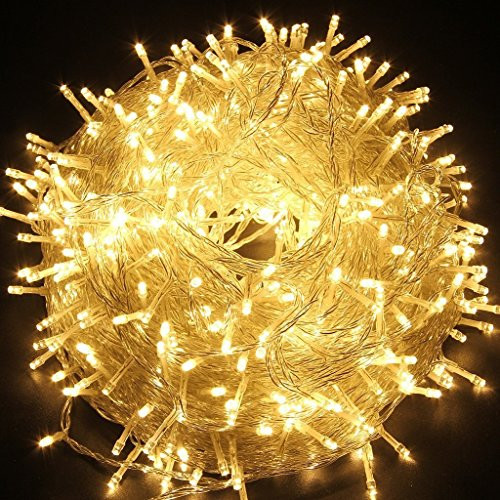 LED String lights 66ft 200 LEDs 8 color Changing modes Fairy Twinkle Decorative Light for Party, Wedding, Chirstmas, Garden, Outdoor and Indoor Decoration+Controller (Warm White)