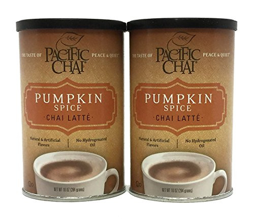 New Flavor - Pumpkin Spice Chai Latte - Pacific Chai 2 - 10 ounce Canisters, Instant, Powdered