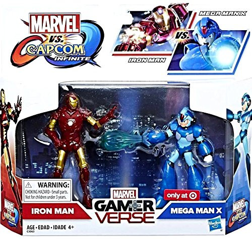 Marvel Gamerverse Marvel vs Capcom: Infinite Iron Man & Mega Man X Exclusive Action Figure 2-Pack