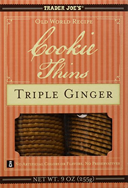 Trader Joes Cookie Thins Triple Ginger 9 oz Trader Joes Cookie Thins Triple Ginger 9 oz