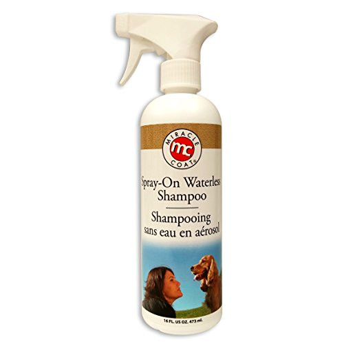 Miracle Coat SprayOn Waterless Dog Shampoo 16 oz White Bottle BiLingual Label