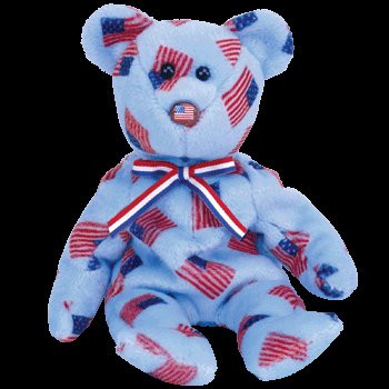 TY Beanie Baby  UNION the Bear w USA Flag Nose