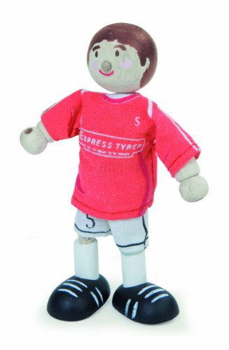Budkins Soccer Player Footballer #5 Toy Figure, Red