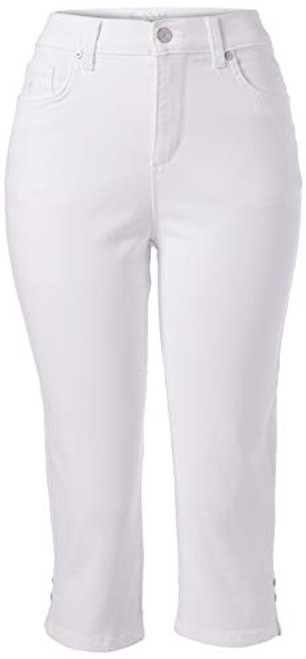 Gloria Vanderbilt Womens Petite Amanda Capri Jeans Vintage White 8P