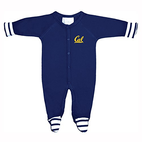 Two Feet Ahead NCAA California Golden Bears Baby Stripe Footed Creeper 6 Months Two Feet Ahead NCAA California Golden Bears Baby Stripe Footed Creeper 6 Months