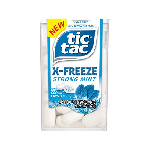 Tic Tac XFREEZE Sugar Free Breath Mints Strong Mint 07Ounce Pack of 12